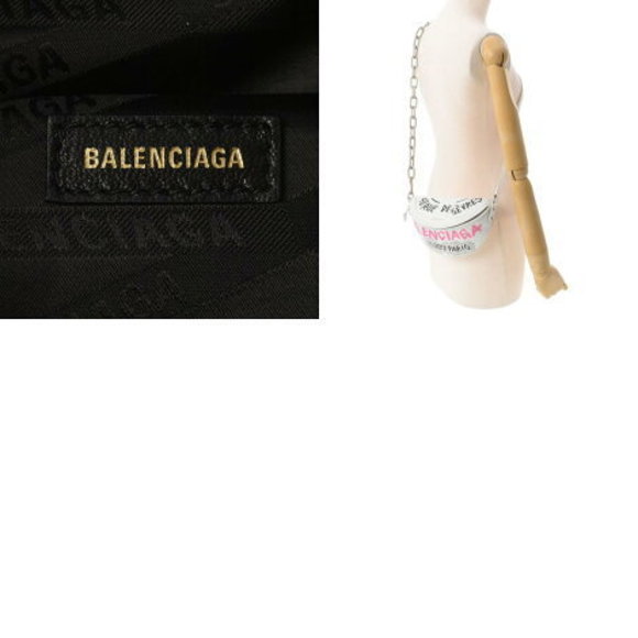 BALENCIAGA Graffiti Svenia Belt Bag White Calf Body - Picture 12 of 12
